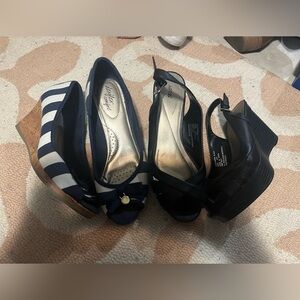Women’s wedge dress shoes two pair